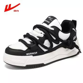Обувь Warrior Pull Back Board Shoes для мужчин и женщин, повседневная белая обувь, модная универсальная спортивная обувь для хлеба 35