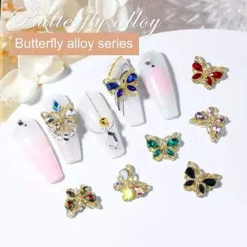 Очаровательные наклейки для дизайна ногтей в форме бабочки Nail-Beauty DIY Nail Art G