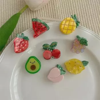 Очаровательный набор заколок для волос с клубникой и арбузом для девочек
