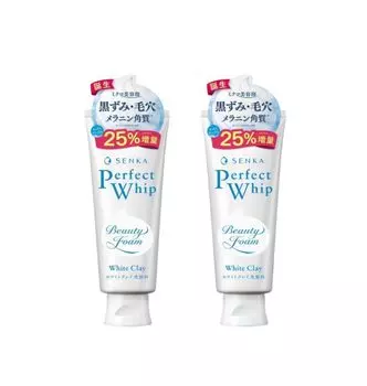 Очищающая пенка для лица Senka Perfect Whip с белой глиной и цветочным ароматом, 150 г, набор из 2 шт.