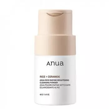 Очищающая пудра ANUA Rice Enzyme Brightening Cleansing Powder 40 г, Осветляющая, Отшелушивающая, Увлажняющая, Корейская косметика, Kbeauty, образец