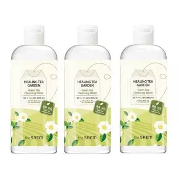 Очищающая вода с зеленым чаем The Saem Healing Tea Garden, 500 мл, 3 упаковки