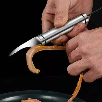 Очиститель креветок Ручной Прочный Многоразовый серебряный