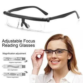 Очки для чтения Flex Focal с регулируемым циферблатом Flex Vision Очки для пожилых людей для чтения и телевидения в путешествиях B