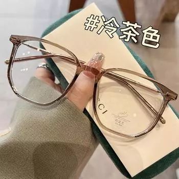 Очки Оправа для очков Xiaohongshu Очки с защитой от синего света можно сочетать с близорукостью, Очки для близорукости no degree anti-blue light прозрачный белый