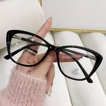 Очки Tr90 Cat Eye Anti-Blue Light Tide, оправа для очков для студентов, простая оправа, может быть оснащена оправой для близорукости, плоским зеркалом anti-blue light
