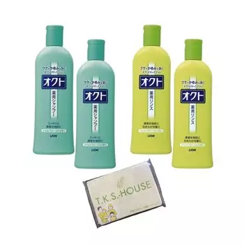 Octo Shampoo Conditioner bottles Set 320ml Medicated Shampoo Assorted Shop Original Pocket Tissue Included & (2 each) Quasi-drugs