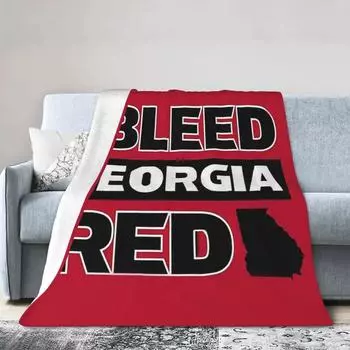 Одеяла I Bleed Red Georgia UG Bulldog Pride, мягкое теплое фланелевое одеяло, плюшевое одеяло для кровати, гостиной, пикника, путешествия, домашнего дивана 75x100cm 30x40in