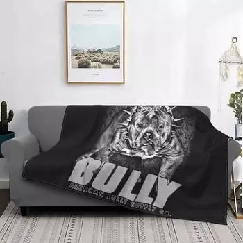Одеяло Bully American Bully Pit Bull, теплое, высококачественное, приятное для кожи, Raschel, домашнее украшение 125x100cm