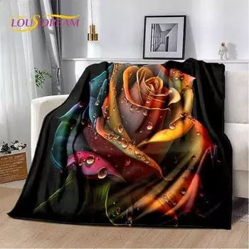 Одеяло Dream Love Rose с скандинавскими цветами и ромашками, мягкое одеяло для дома, спальни, кровати, дивана, пикника, путешествия, офиса, одеяло, детское одеяло 125x150cm 50x60inch