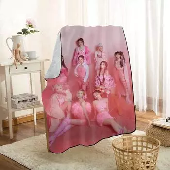 Одеяло HEARMNY TWICE KPOP, супермягкое теплое одеяло из микрофибры для дивана, дорожное одеяло для взрослых 1009 75x100CM 30x40nch