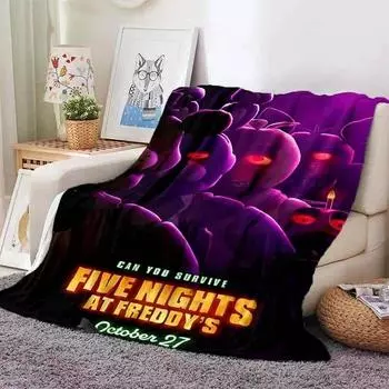 Одеяло из фильма Фредди, игра ужасов, FNAF, пледы, одеяло с рисунком песка, детская спальня, гостиная, декоративное одеяло, подарок фанату 75x100cm