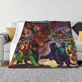 Одеяло Masters Of The Universe He-man, бархатный текстильный декор, дышащие мягкие пледы с героями мультфильмов для дивана, дивана, покрывала 75x100cm 30x40in