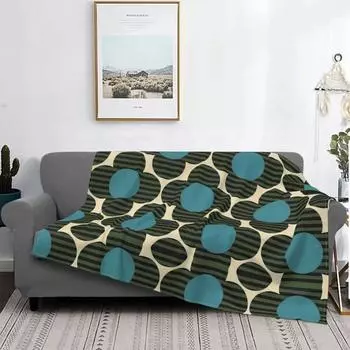 Одеяло Orla Kiely, флисовое летнее простое цветочное дышащее супермягкое одеяло для дивана, офиса, плюшевое тонкое одеяло 75x100cm 30x40in