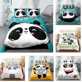 Одеяло Panda Doona, комплект пододеяльников, наволочка, односпальная двуспальная кровать размера «queen-size» Single 135x200cm