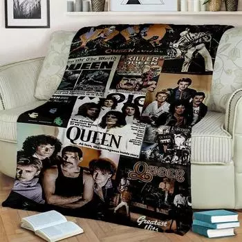 Одеяло с 3D изображением Фредди Меркьюри Queen-Rock-Band, мягкое одеяло для дома, спальни, кровати, дивана, пикника, путешествия, офиса, одеяло, детское одеяло 30x40in