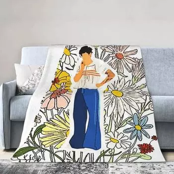 Одеяло с цветком Harry-art, мягкое теплое фланелевое одеяло для кровати, гостиной, пикника, путешествия, домашнего дивана 75x100cm 30x40in