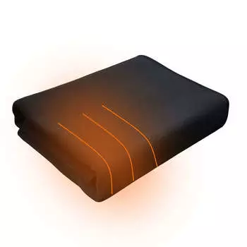 Одеяло с подогревом USB-черного цвета 150*80 см, трехскоростная регулировка температуры