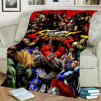 Одеяло Street Fighter в стиле ретро с игрой SF Gamer, мягкое одеяло для дома, спальни, кровати, дивана, пикника, путешествия, офиса, одеяло, детское одеяло 130x150cm