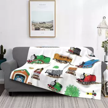 Одеяло Thomas Flannel Soft Stylish Одеяло All Seasons, которое можно стирать, защищает от холода, милое одеяло
