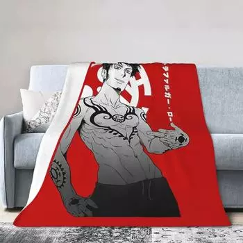 Одеяло Trafalgar Law, мягкое теплое фланелевое одеяло, плюшевое одеяло для кровати, гостиной, пикника, путешествия, домашнего дивана 75x100cm 30x40in