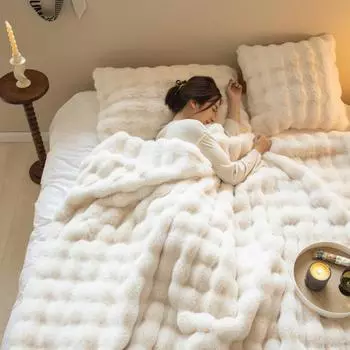 Одеяло Tuscany Velvet Bubble - чехол для дивана и одеяло для сна в офисе 4545 cm Pillowcase