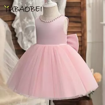 Одежда для детей 1-5 лет, платье принцессы для девочек, свадебное пышное платье, платья-пачки с цветочным узором для девочек, модное платье с открытой спиной и бантом 3T зелёный