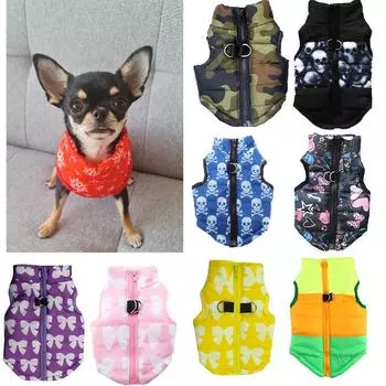 Одежда для собак для маленьких собак Yorkia Mini Chihuahua Одежда для собак Зимняя куртка для кошек Пальто для мопсов щенков Пуховик для сфинксов Одежда для домашних животных XS