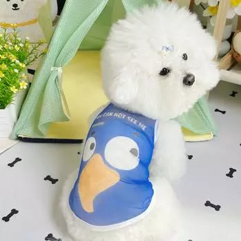 Одежда для собак Летняя тонкая прохладная дышащая жилетка для маленьких собак бишон померанский шпиц Тедди милый питомец против выпадения шерсти XS