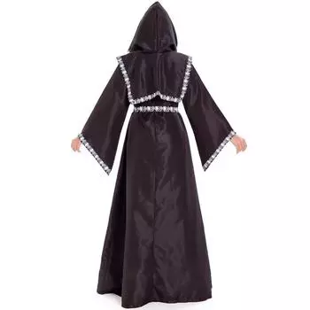 Одежда Леди Косплей Череп Плащ Жнец Ведьма Игровая Униформа, Костюм на Хэллоуин one size fits all чёрный