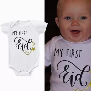 Одежда унисекс для малышей My First Eid, повседневные комбинезоны для девочек и мальчиков, детская одежда для малышей 0–24 месяцев, подарки для новорожденных 3M