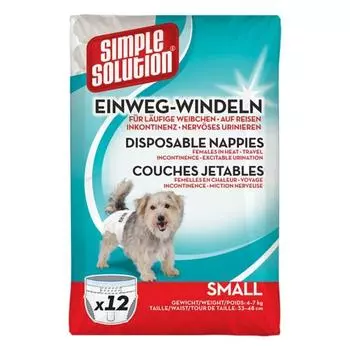 Одноразовые подгузники для собак Simple Solution S 12 шт.