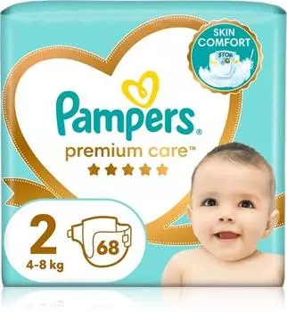 Одноразовые подгузники Pampers Premium Care, размер 2 TU прозрачный