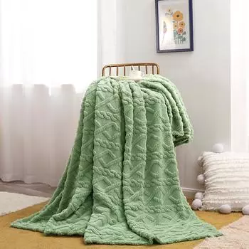 Однослойное бархатное одеяло для дома, офиса или сна 70x100cm, 200g