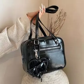 Однотонные женские сумки через плечо, модные, из искусственной кожи, универсальные, небольшие квадратные сумки, женские сумки для поездок на работу