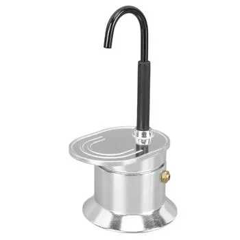 Однотрубная кофеварка Moka Pot 1 чашка 50 мл из алюминиевого сплава с носиком для плиты, итальянская кофеварка для улицы L
