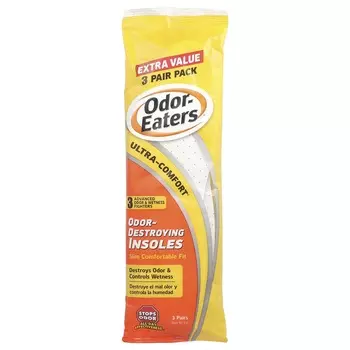 Odor Eaters, стельки, устраняющие запах, тонкие, удобная посадка, 3 пары