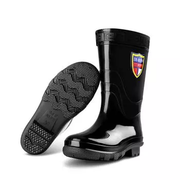 OEM Waterproof Rubber Wellies Industrial Fishing Wellington Pvc Rubber Boots for Men and Women Rain Boots Wholesale 40 чёрный