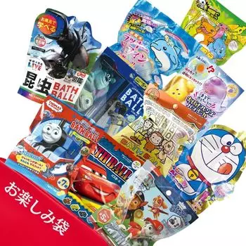 of 10 Bath bombs for character bath assorted lucky goodie assorted [Set types] boys, balls, set, bag, bag, (boys)