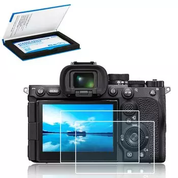 of 2 for A7RV JJC LCD protective film compatible with Sony A7R V A7R5 A7R Mark V A9III A9 Mark tempered high hardness transmittance over water oil