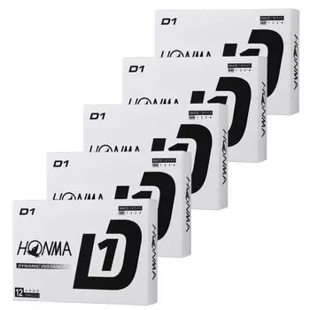 of 5 Honma Golf D1 Golf 2024 Model BT2401 White Officially Licensed Includes Original Shop Card [Set Dozen] Balls, (60 Balls), Balls,