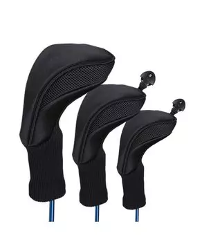 of the Golf head cover set driver stylish fairway wood knit club cover cool fw golf cover wood cover [Pisquisfio] [Out box/separate feeling] (black)