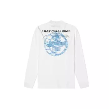 Off-White Футболка унисекс с круглым вырезом и длинными рукавами с 3D-логотипом, топы белого цвета OMAB032R201850030188 XXS
