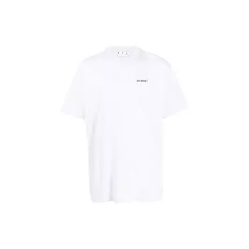 Off-White Fw22 с принтом логотипа алфавита, однотонный пуловер с круглым вырезом, футболка с короткими рукавами, мужские топы обычного кроя, светло-фиолетовый OMAA038F22JER00236103610 S