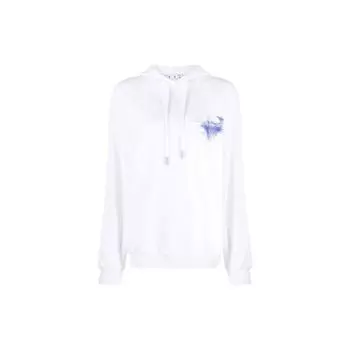 Off-White Ss22 Узор Печатный Толстовка Женская Толстовка Белая OWBB035F21JER00801350135 M