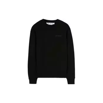 Off-White Свободный свитшот с маркерным принтом Мужские топы Черный OMBA057C99FLE0091010 M