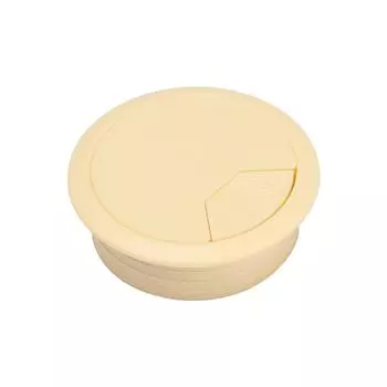 Office Thread Organizer Computer Table Grommet Cable Hole Cover Wire Storage Rack Line Hole Cover Beige 1Pcs