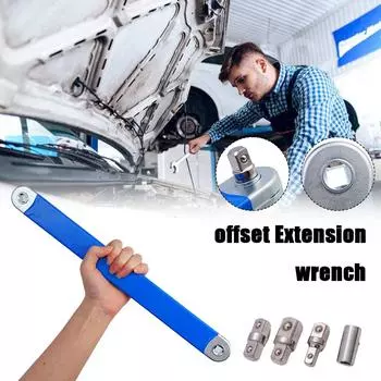 Offset Extension Wrench Universal Multitool Compact Offset Extension Wrench With 1/4inch 3/8inch 1/2inch Adapters Hand Tool
