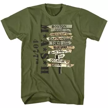 Официальная армейская футболка Mash 4077th Squadron «Where To Destinations» S