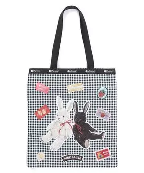 Официальная сумка-тоут LARGE EMERALD PH Gingham Check Rabbits [LeSportsac] TOTE/1589 Женская